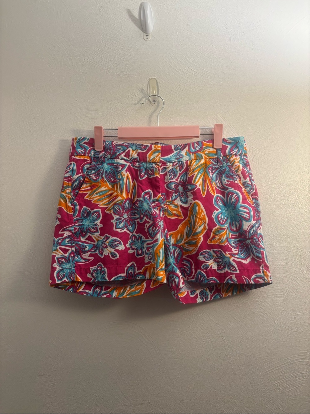 Hatley Pink Tropical Floral Bermuda Shorts Size 6